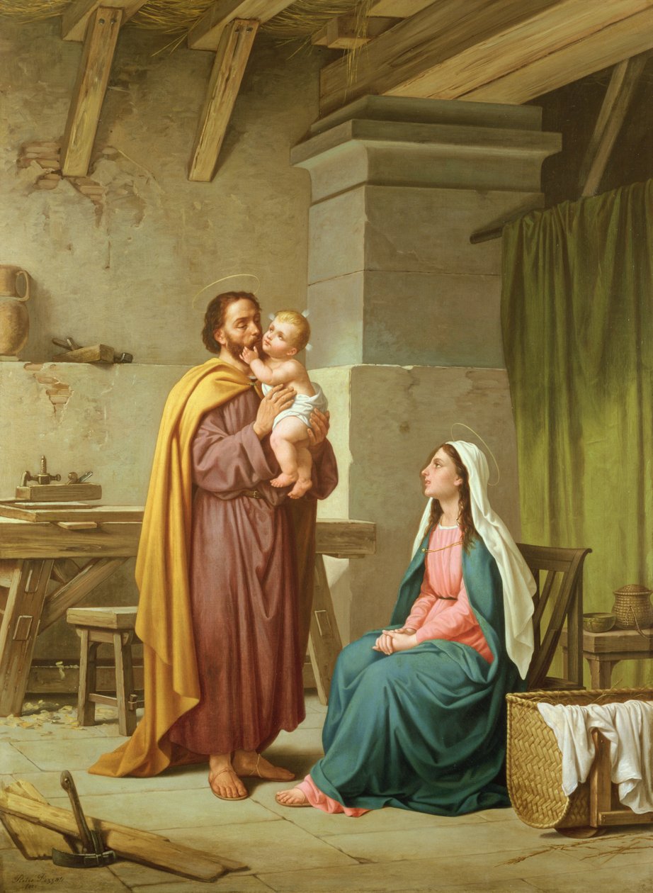 A Szent Család a Szent József műhelyben alkotó: Pietro Pezzati