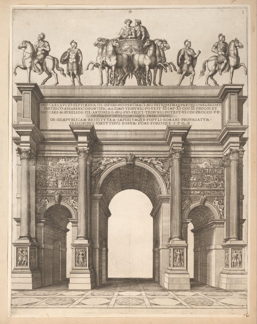 Boog van Septimius Severus Rómában alkotó: Pietro Sante Bartoli