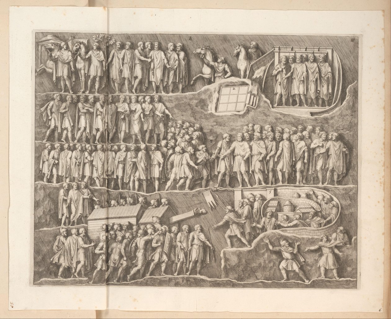 Domborművek Septimius Severus ívén Rómában alkotó: Pietro Sante Bartoli