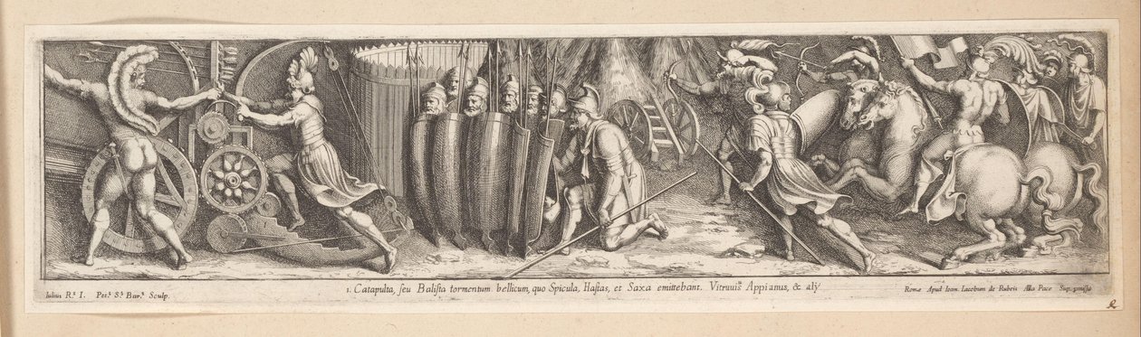 Katonák a támadásban Konstantin császár története (sorozat címe) alkotó: Pietro Sante Bartoli