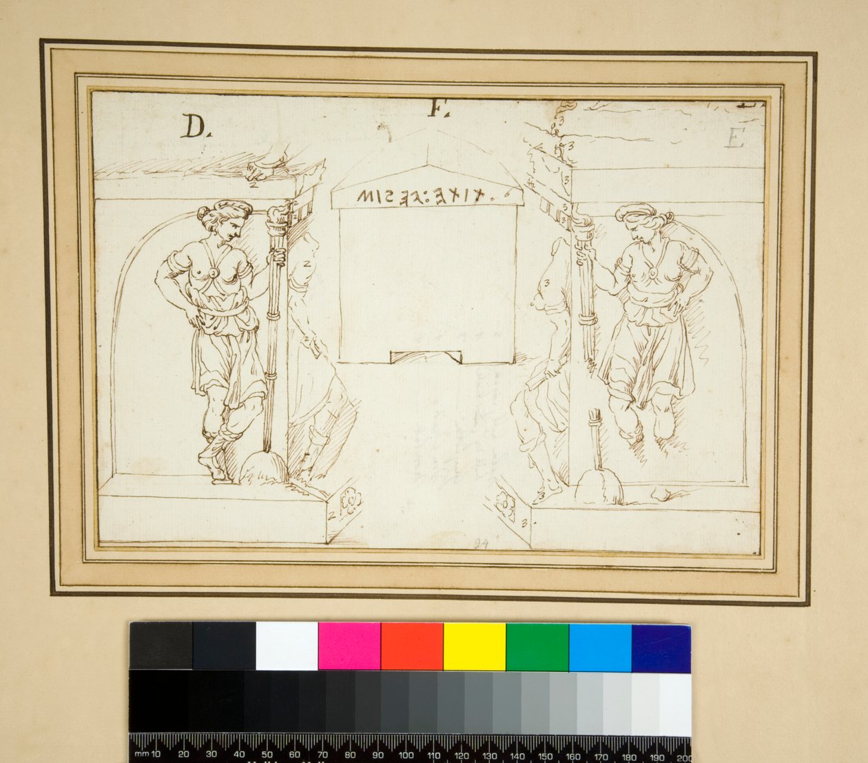 Egy etruszk urna (toll és tinta) alkotó: Pietro Santi Bartoli