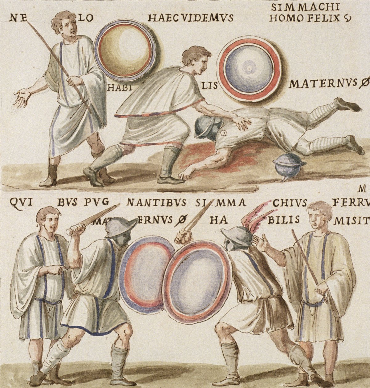 Ms Gen 1496 Plate CXVI Gladiators alkotó: Pietro Santi Bartoli