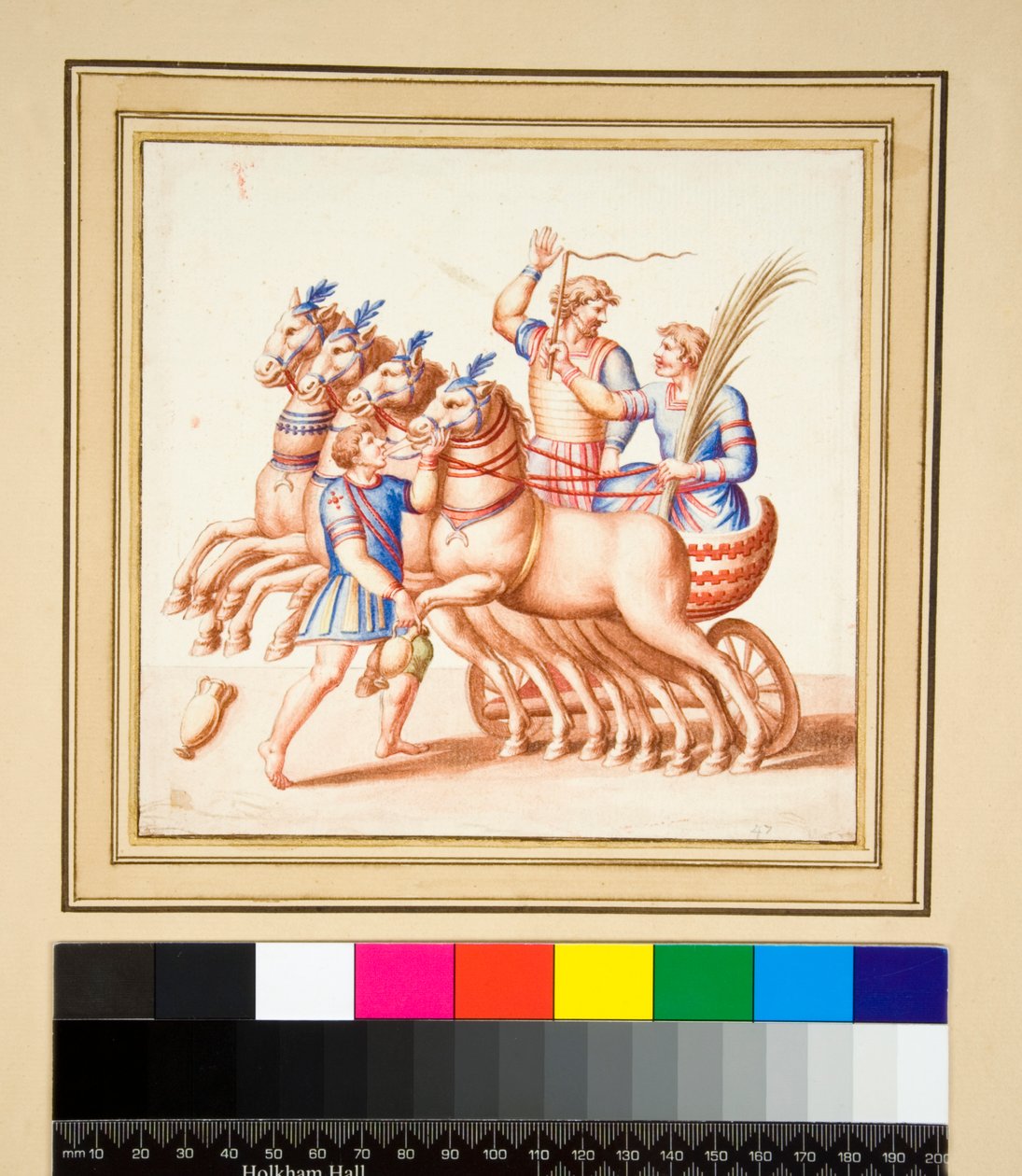 Két szekér (fekete krétával, némelyik tollal és barna tintával. Akvarellel színezve) alkotó: Pietro Santi Bartoli