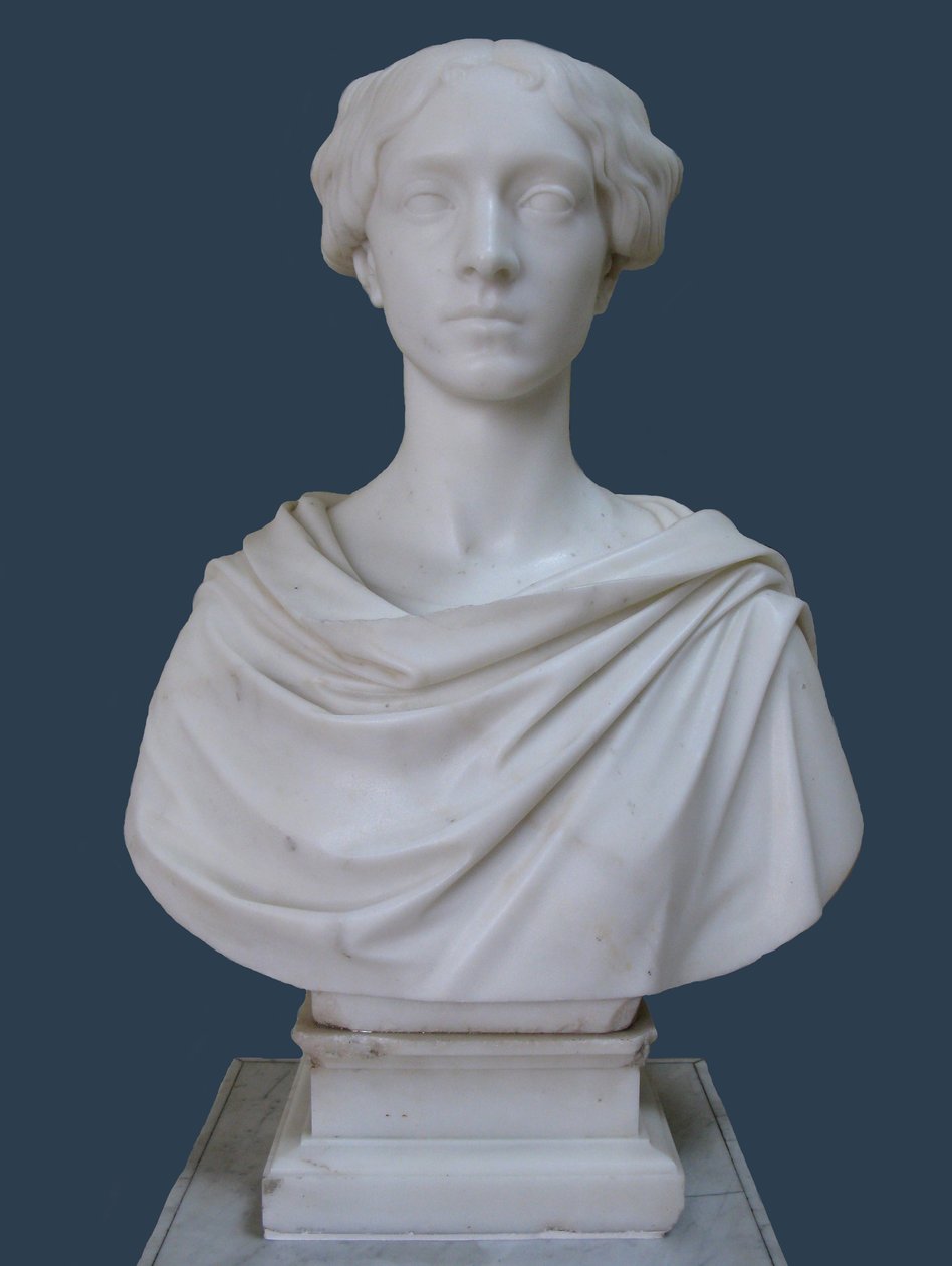 Tatyana Stroganova grófnő arcképe mellszobra, 1853 alkotó: Pietro Tenerani