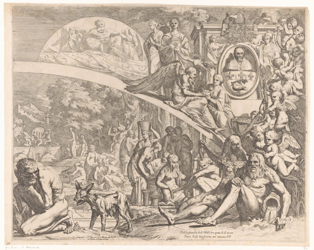 Allegorie ter ere van paus Innocent X alkotó: Pietro Testa