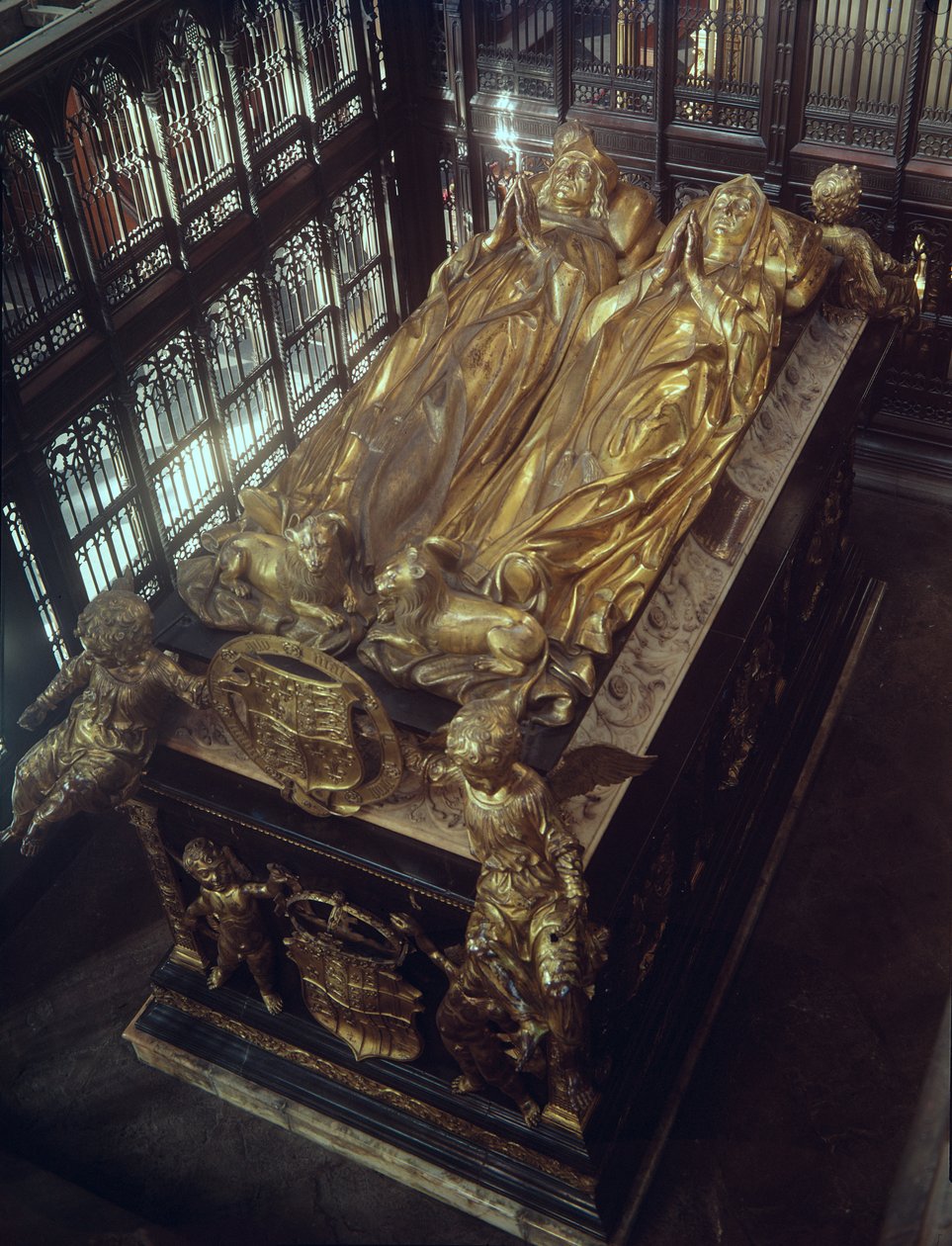 VII. Henrik (1457-1509) és felesége, Yorki Erzsébet síremléke, 1518 (bronz) alkotó: Pietro Torrigiano