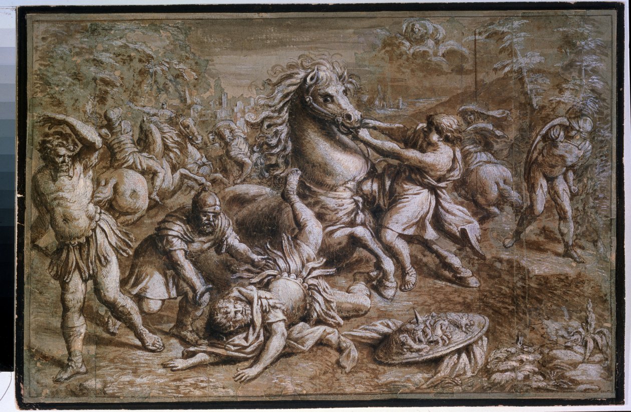 ""La Conversion de Saint Paul" (Szent Pál megtérése) Pietro Berrettini dit Pietro da Cortona tusrajza alkotó: Pietro da Cortona
