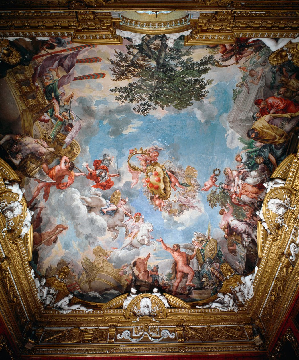 Mars a háború után, a Mars Csarnok boltozata alkotó: Pietro da Cortona