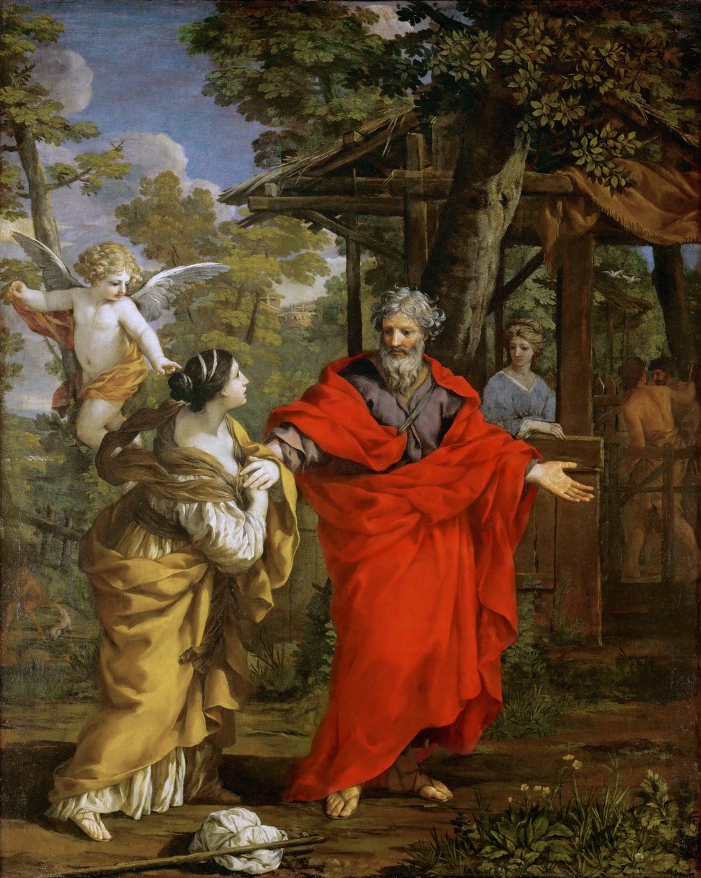 Hagar visszatérése – Pietro da Cortona (1596-1669). Olaj, vászon, kb 1637. Mérete: 124x99,5 cm. Művészettörténeti Múzeum, Vienne alkotó: Pietro da Cortona