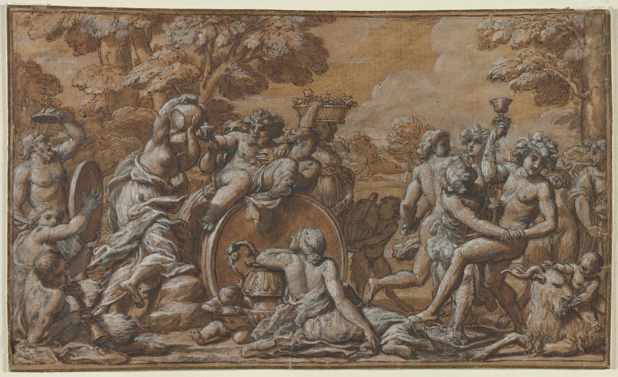 Bacchanal, 1600-as évek. alkotó: Pietro da Cortona