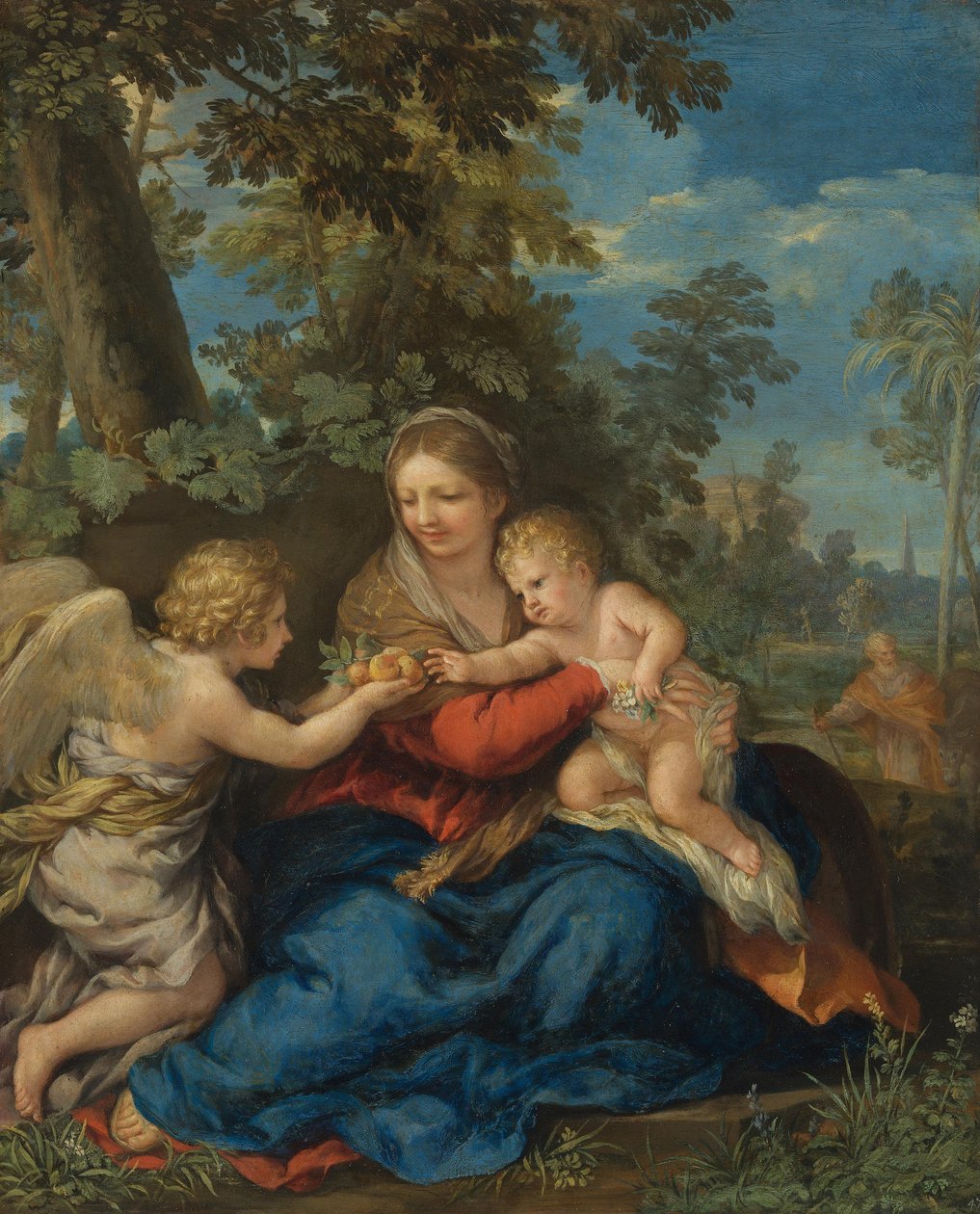 A Szent Család pihenése az Egyiptomba menekülés közben alkotó: Pietro da Cortona