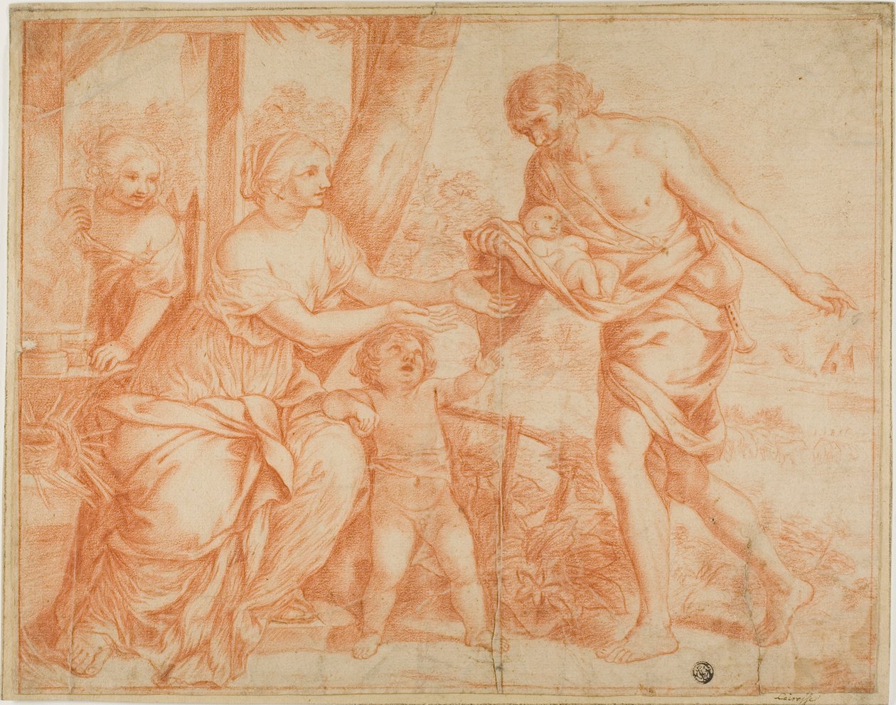 Oidipusz csecsemőt Shepherd hozott haza alkotó: Pietro da Cortona