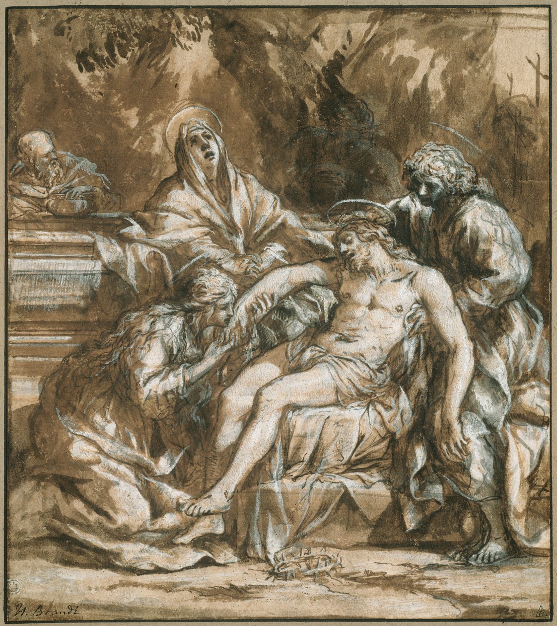 Siralom a halott Krisztus felett alkotó: Pietro da Cortona