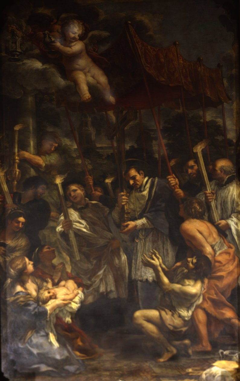 Szent Károli körmenetben a pestisjárvány idején alkotó: Pietro da Cortona