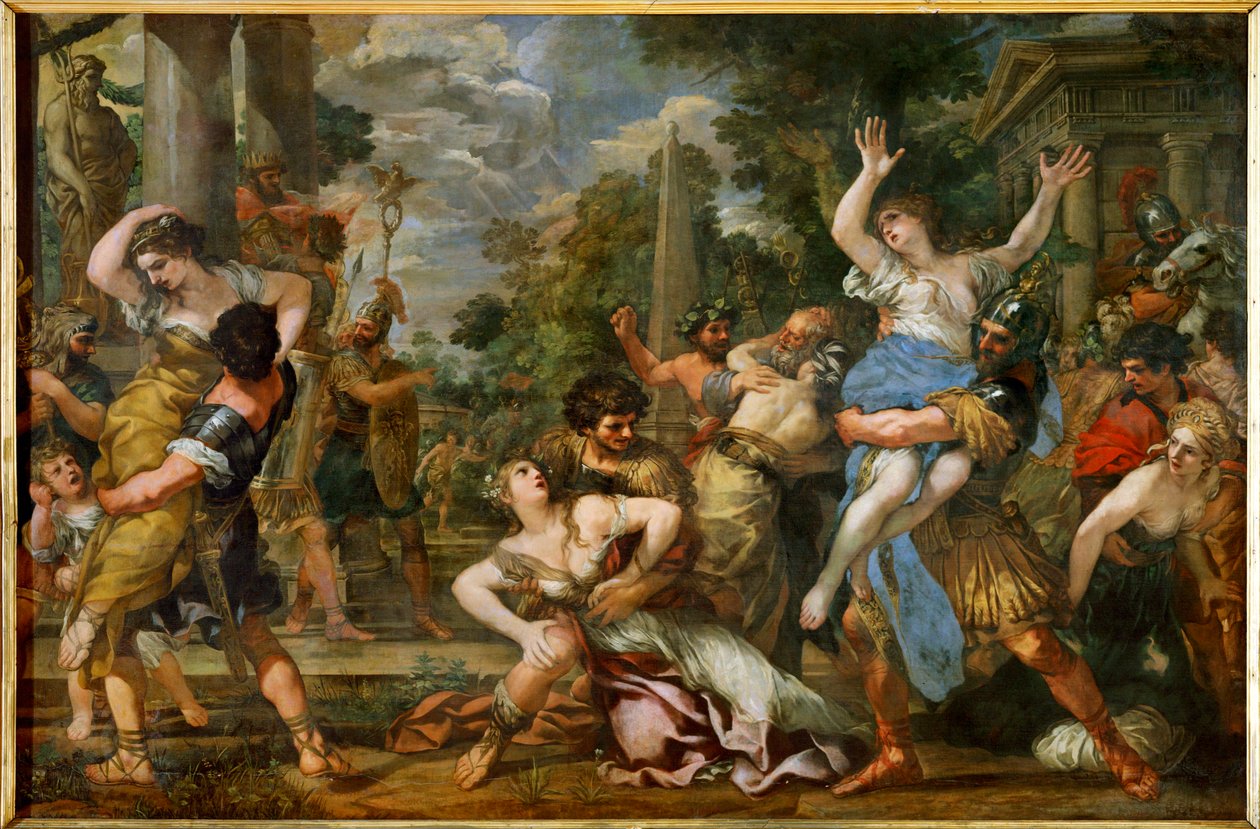 A szabin nők megerőszakolása (festmény, vászon) alkotó: Pietro da & Ferri Ciro (1634-89) Cortona