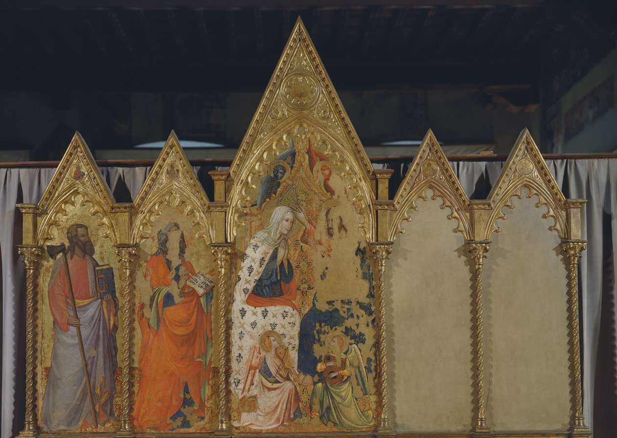 Szűz koronázása, poliptichon alkotó: Pietro da Miniato
