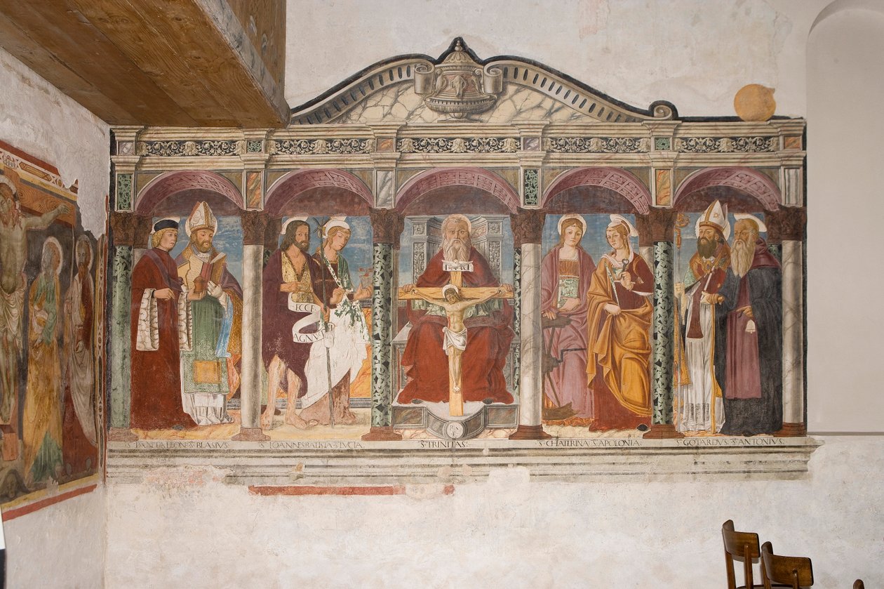 Saint Pietro és Paolo templom, Valvasone, Friuli, Olaszország (freskó) alkotó: Pietro da Vicenza