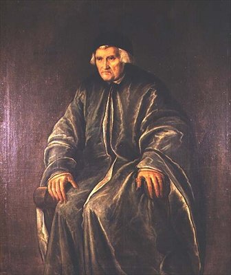 Dr. Zaccaria dal Pozzo († 1561) portréja, 102 éves alkotó: Pietro de Mariscalchi