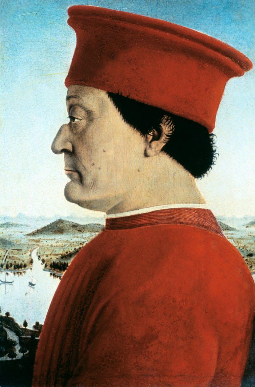 "Federico da Montefeltro, Urbino hercegének portréja", 1465. alkotó: Pietro della Francesca