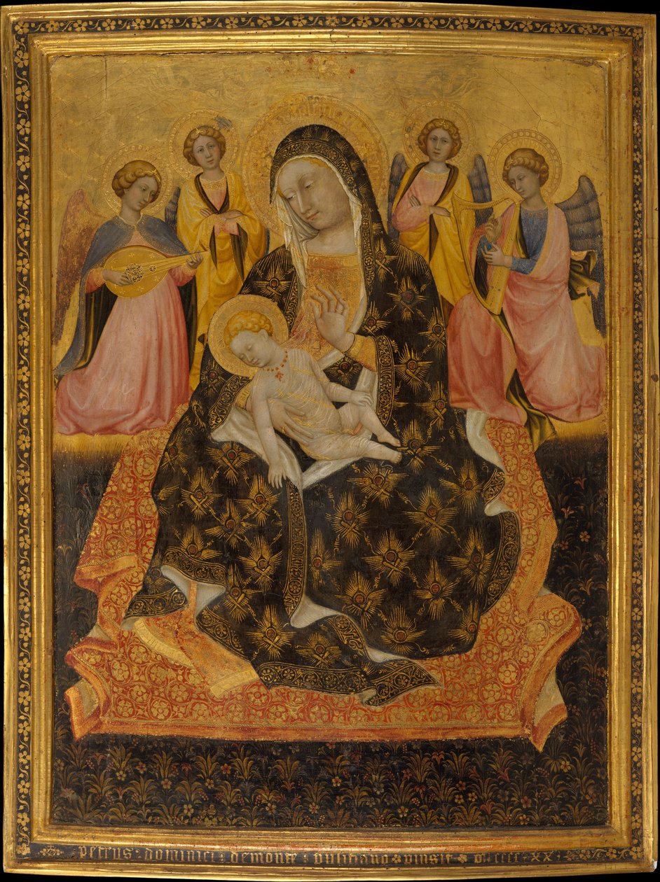 Madonna és gyermeke angyalokkal, 1420. alkotó: Pietro di Domenico da Montepulciano