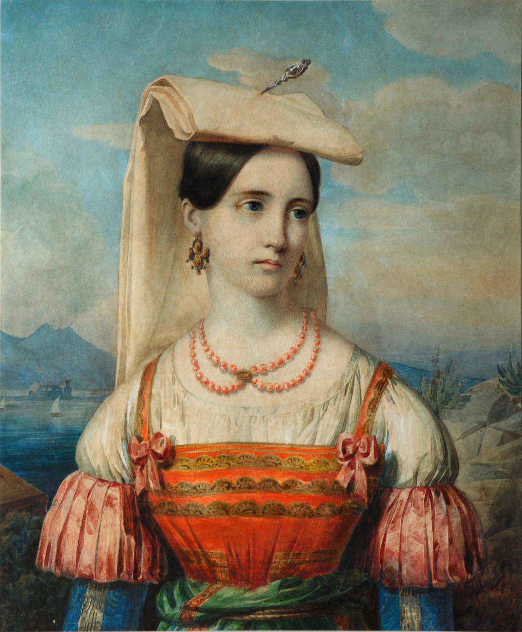 Sophia Michailovna Sollogub portréja, 1840-es évek alkotó: Pimen Nikitich Orlov