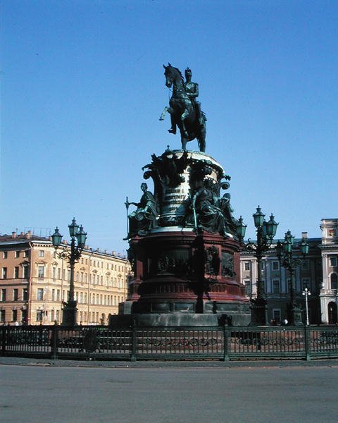 I. Miklós cár (1796-1855) lovas emlékműve 1856-59 alkotó: Piotr Klodt