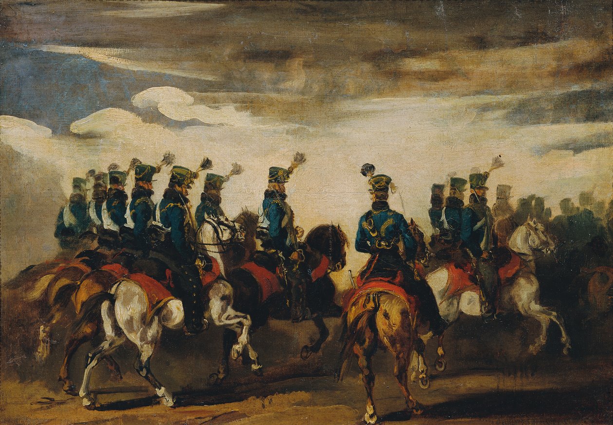 Osztrák Kék Huszárok alkotó: Piotr von Michalowski