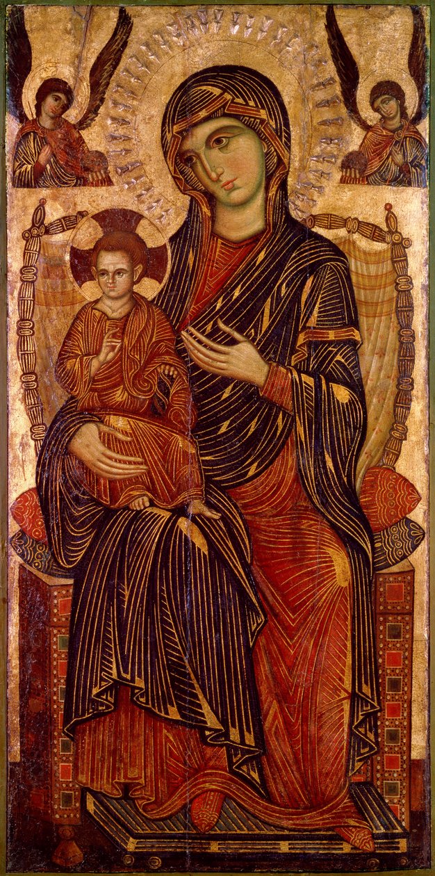 "Szűz és gyermek trónolt", c1280 alkotó: Pisan Master