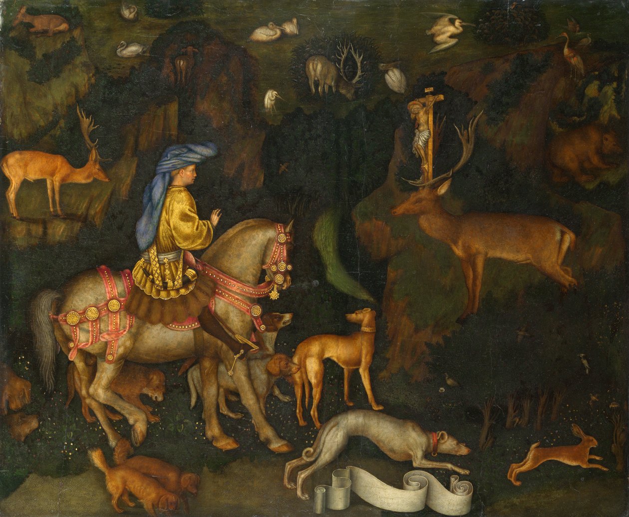 Szent Eustace látomása alkotó: Antonio Pisanello