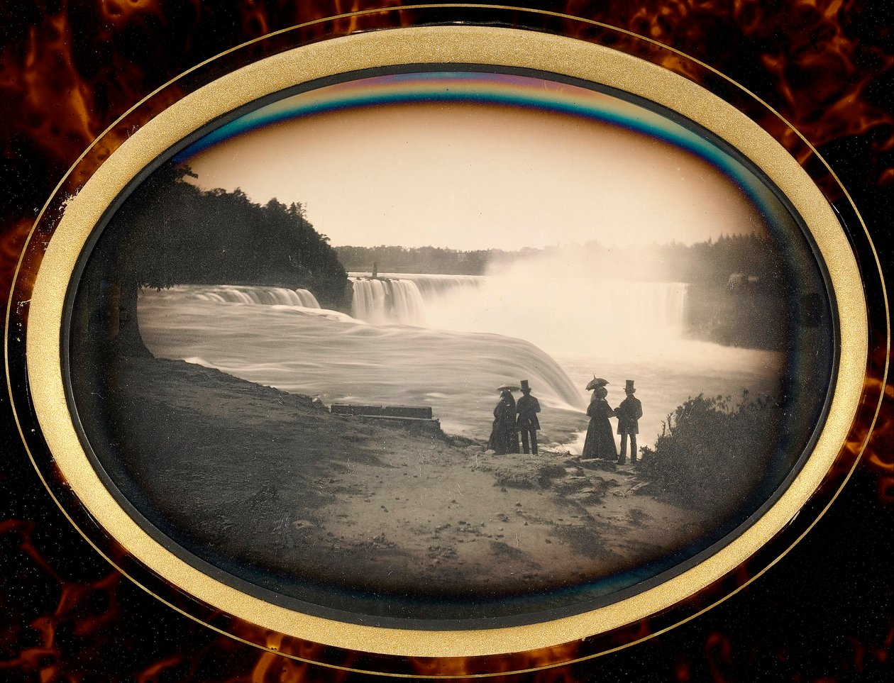 A Niagara-vízesés dagerrotípiája, Babbitt, 1855 körül (dagerrotípia) alkotó: Platt D. Babbitt