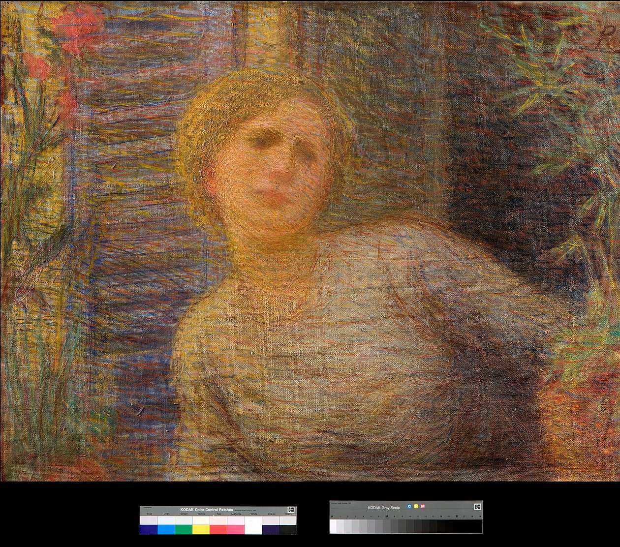 A lány az ablaknál Plinio Nomellini (1866-1943) festménye 1891 Magángyűjtemény alkotó: Plinio Nomellini