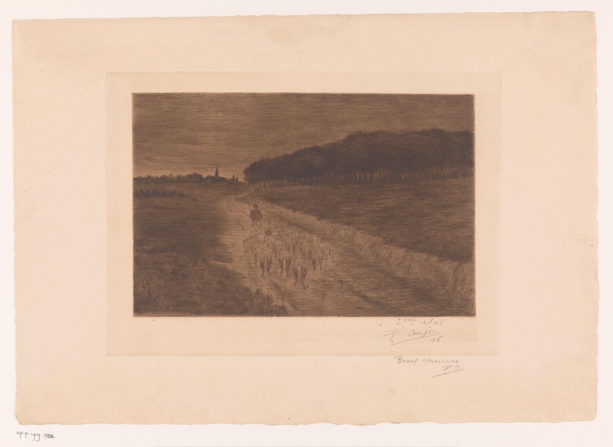 Juhcsorda pásztorral a Heath úton alkotó: Pol Craps (signed by artist)