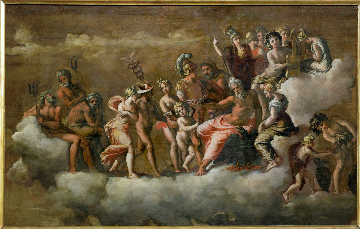 Psyche megkapta az Olymp ... alkotó: Polidoro da Caravaggio