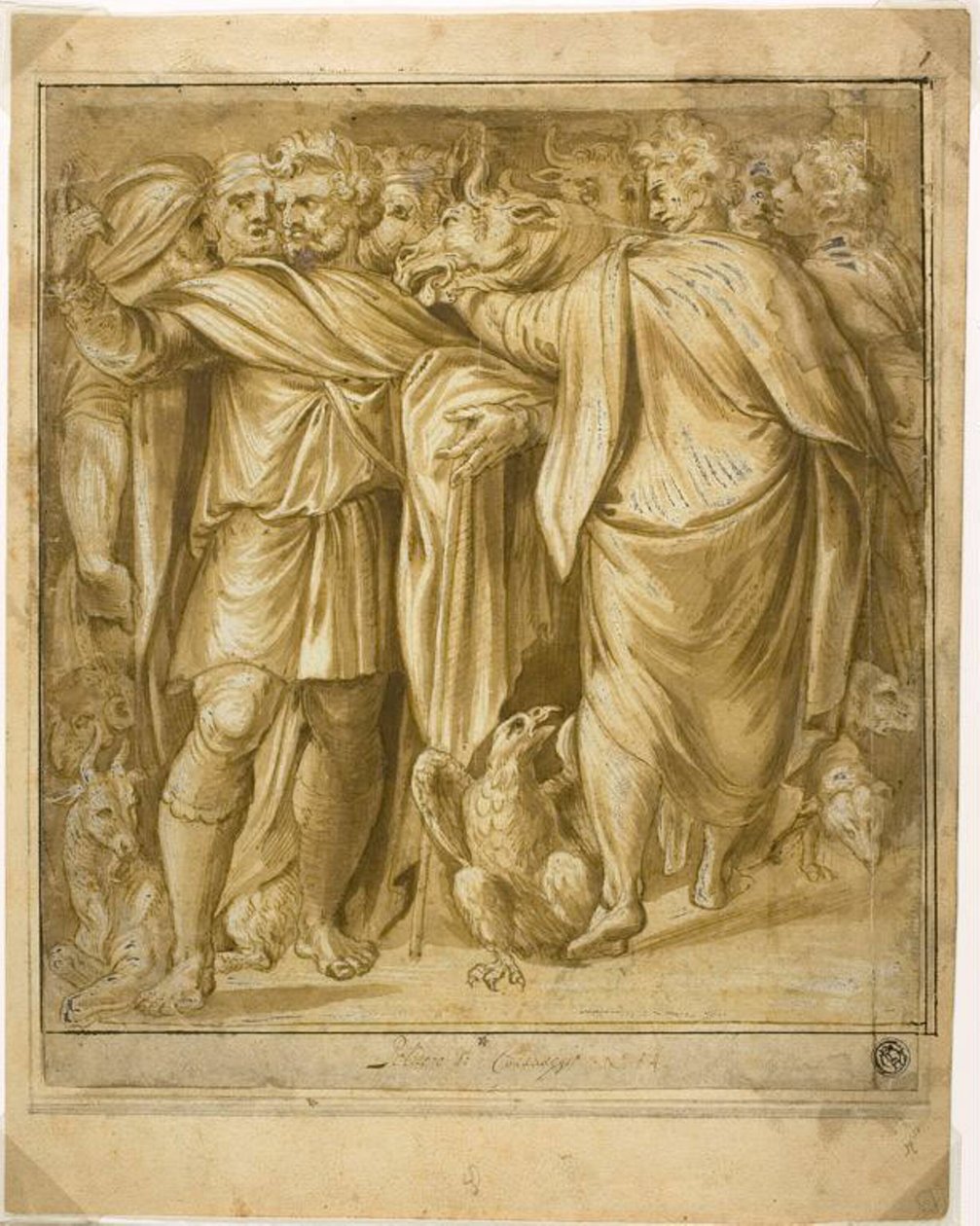 Áldozati jelenet alkotó: Polidoro da Caravaggio