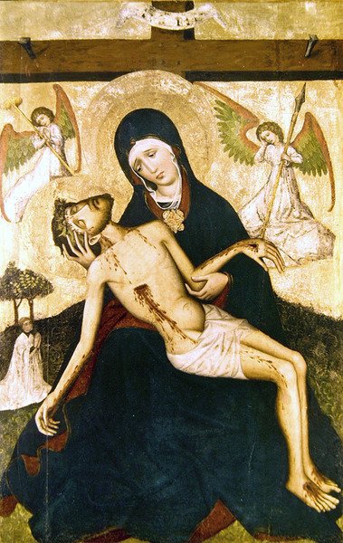 Pieta, 1450 körül (tempera a panelen) alkotó: Polish School