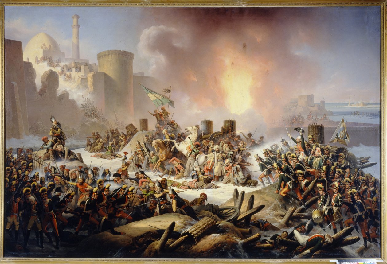 Az Ochakov erőd (vagy Ochakov, Ukrajnában) második ostroma 1788 decemberében. (Az Ochakov erőd ostroma 1788 decemberében). Az 1787-1792-es orosz-török ​​(orosz-török) háború epizódja, az orosz erők, Grigori Po herceg parancsnoka alkotó: Polish School