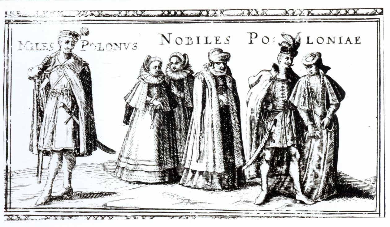 Lengyel nemesség (metszet) (bw fotó) alkotó: Polish School