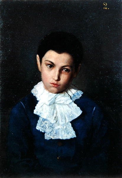 Egy fiú portréja csipkegallérral (olaj, vászon) alkotó: Polish School