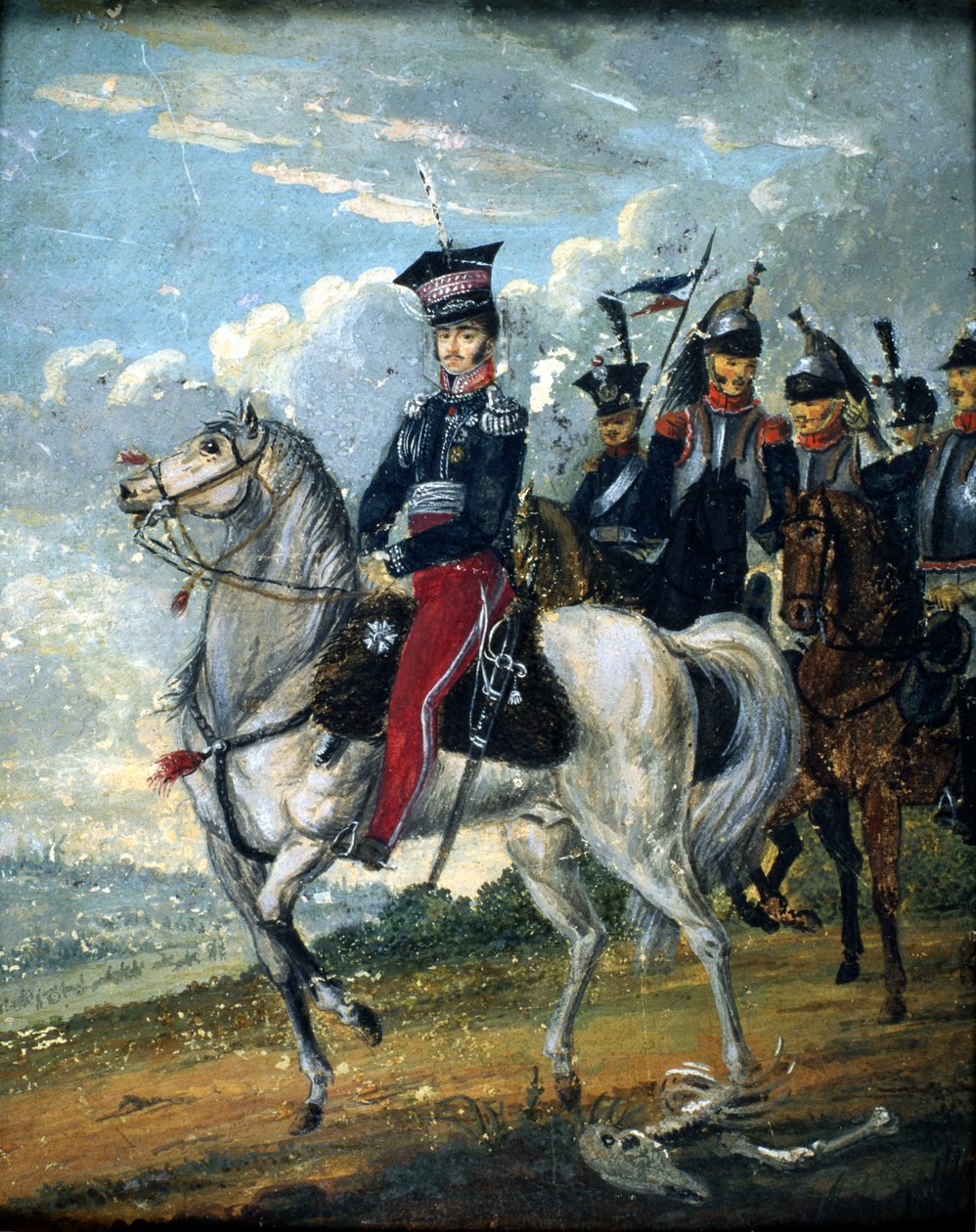 Josef Anton Poniatowski herceg (1763-1813) idegenvezetőkkel, 1813 körül alkotó: Polish School