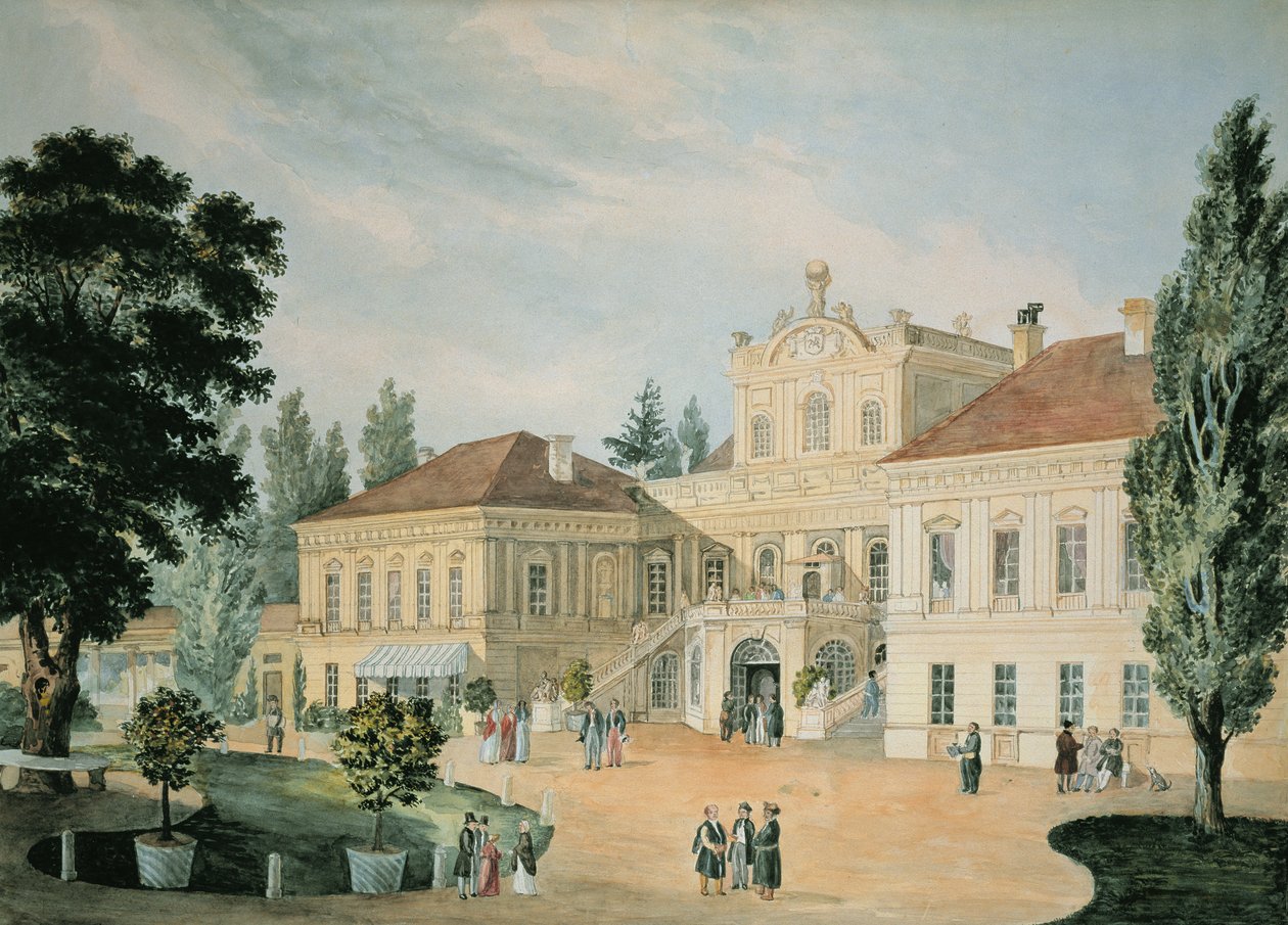 Pulawy-palota, 1842 (wc papíron) alkotó: Polish School