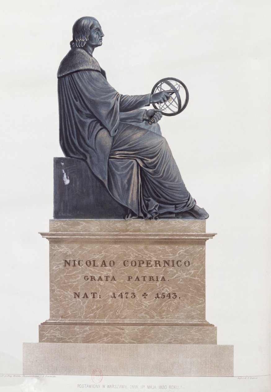 Miklós Kopernikusz (1473-1543) szobra 1854 alkotó: Polish School