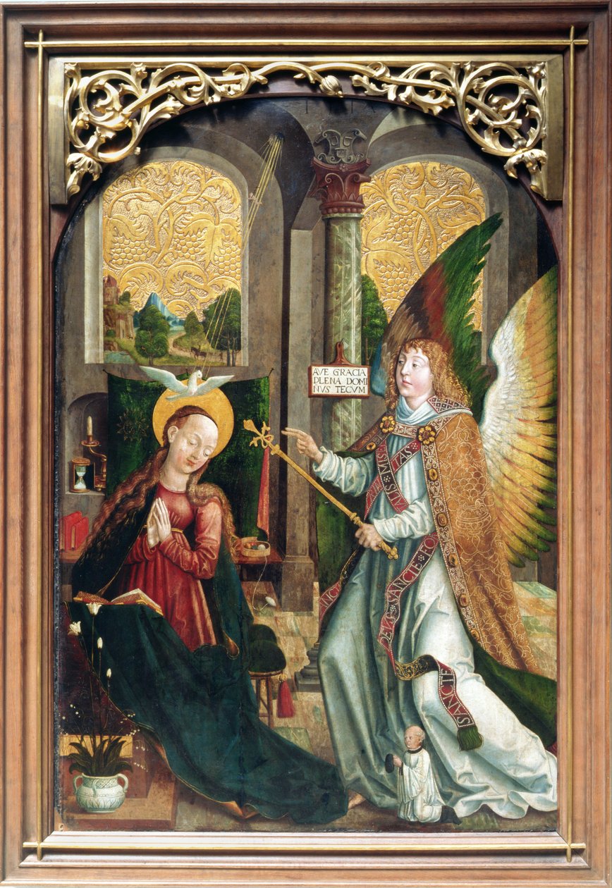 Angyali üdvözlet, 1517 (tempera a fedélzeten) alkotó: Polish School