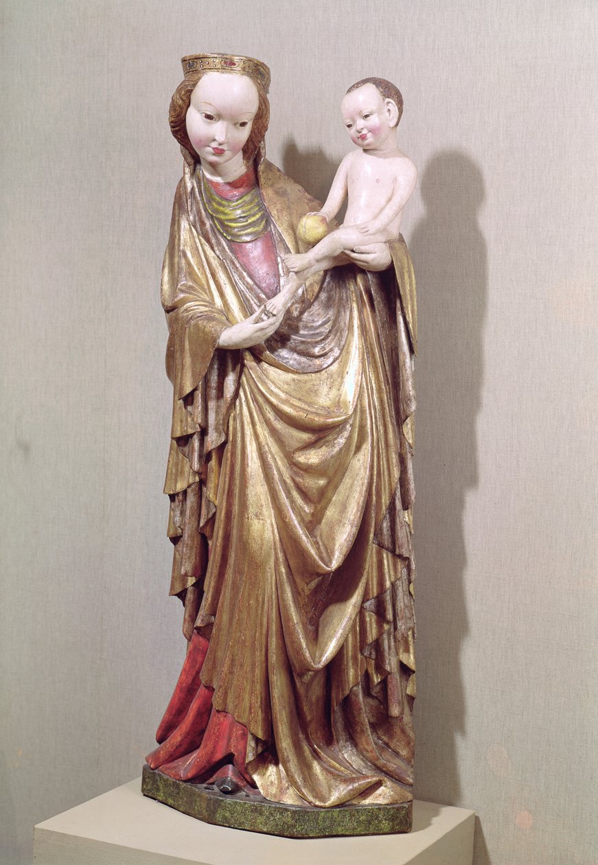 Szűz és gyermek, 1400 körül (polikróm fa) alkotó: Polish School