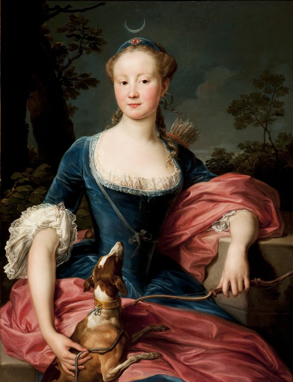 Egy hölgy portréja, mint Diana vadásznő alkotó: Pompeo Batoni