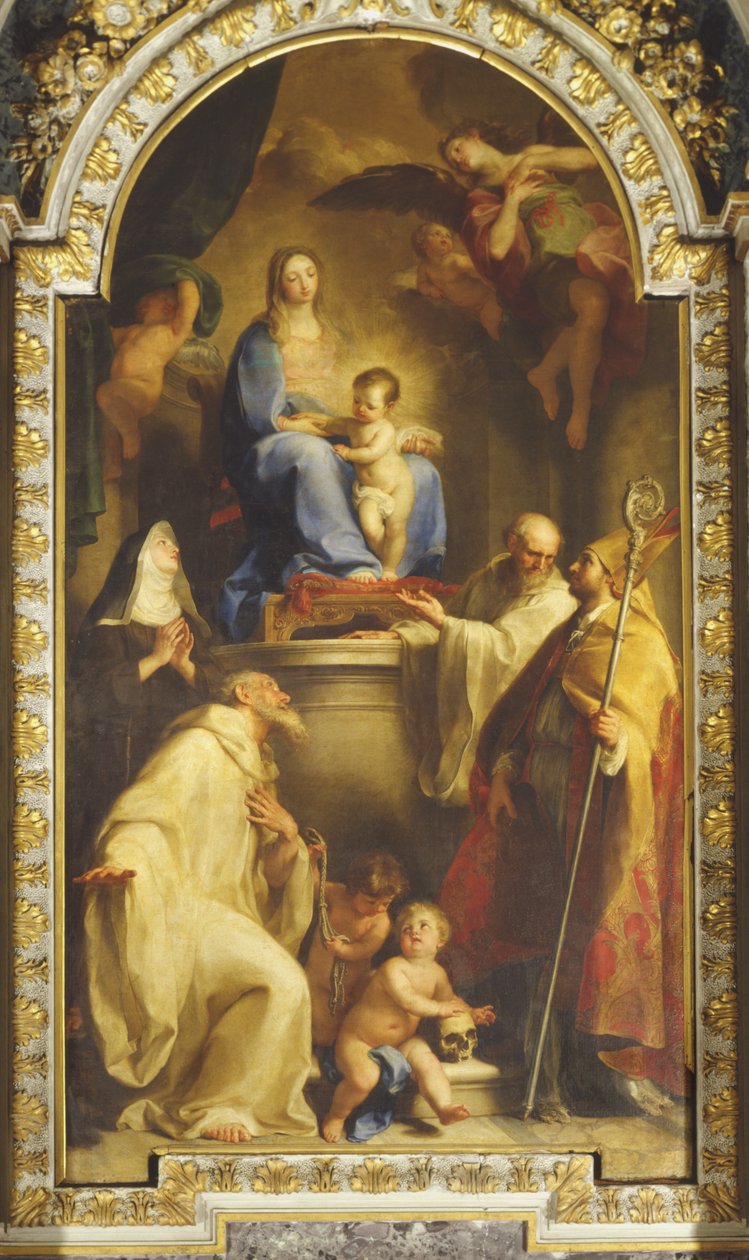A Madonna és a Boldog Gabrielli család alkotó: Pompeo Girolamo Batoni