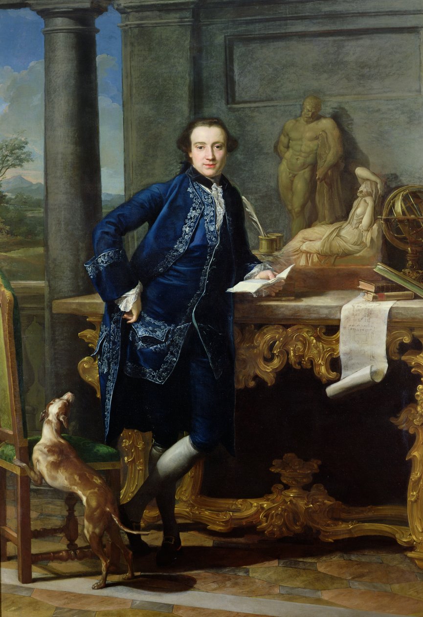 Charles John Crowle (1738-1811) portréja a Crowle Parkban, 1761-62 körül alkotó: Pompeo Girolamo Batoni