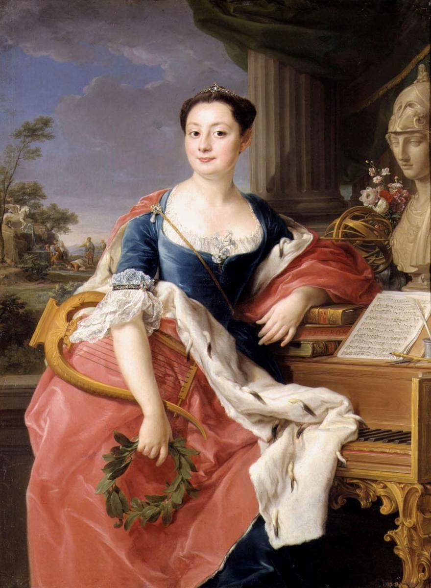 Giacinta Orsini Buoncampagni Ludovisi hercegnő portréja alkotó: Pompeo Girolamo Batoni
