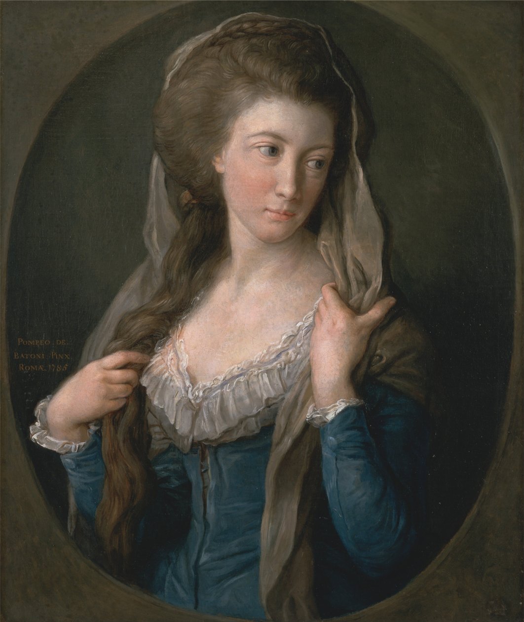 Egy nő portréja, hagyományosan Margaret Stuart, Lady Hippisley alkotó: Pompeo Girolamo Batoni
