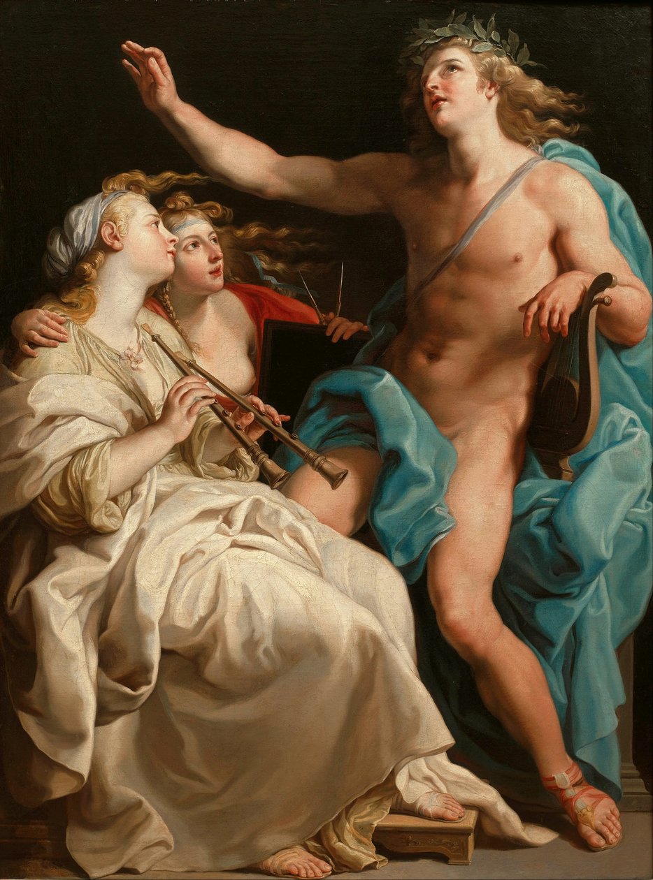 Apolló és két múzsa alkotó: Pompeo Batoni