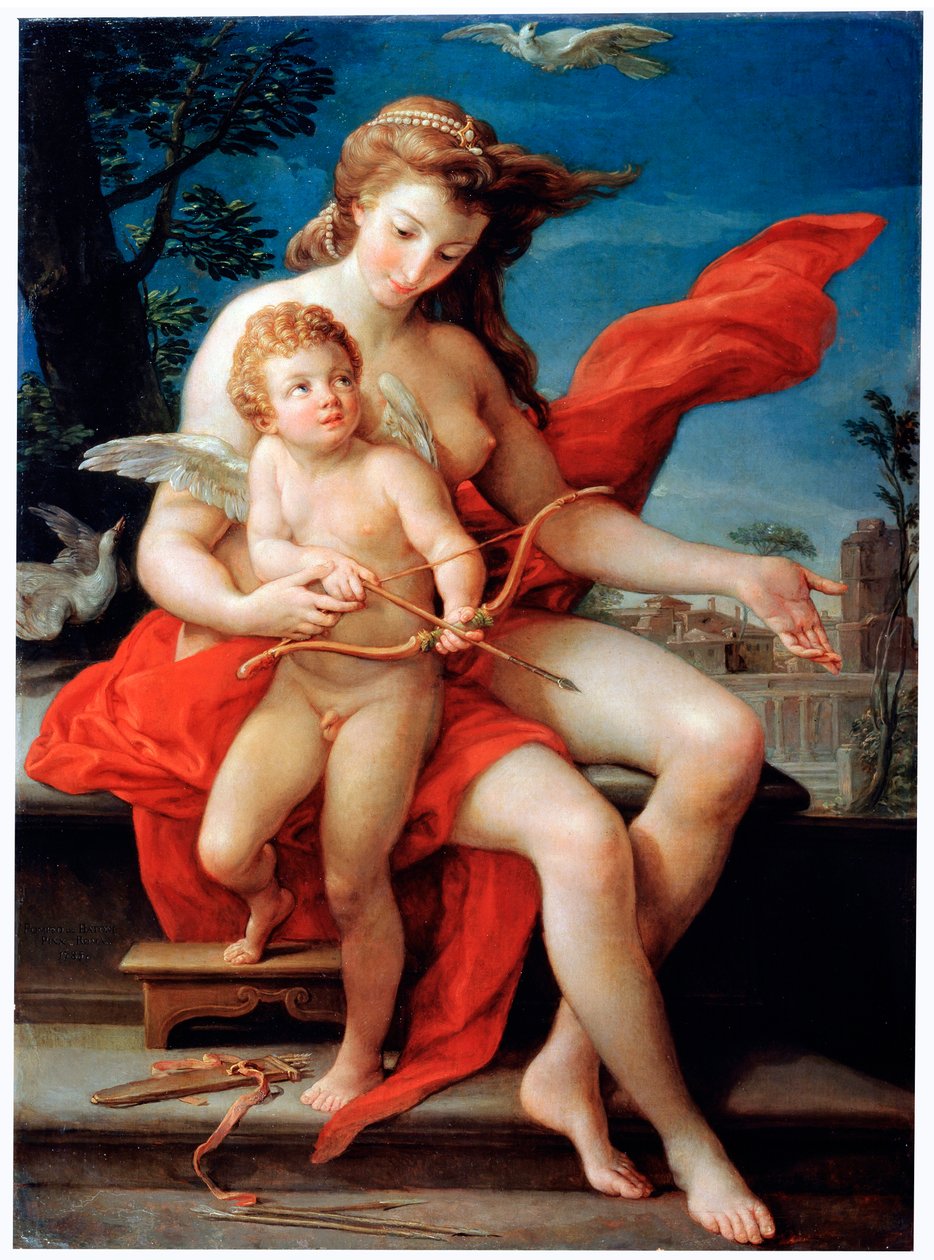 Vénusz és Ámor, 1785. alkotó: Pompeo Batoni